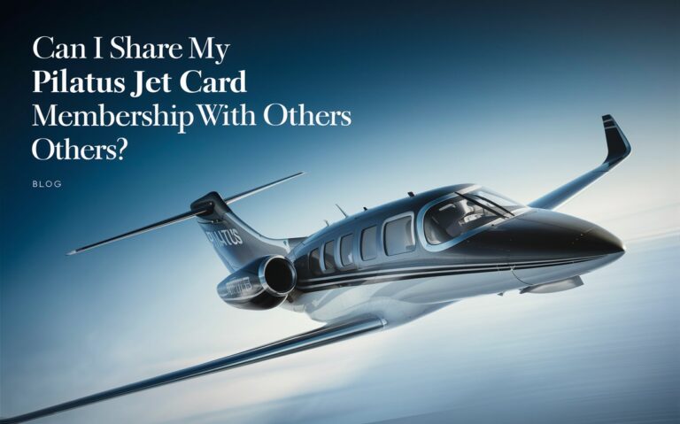 Can I Share My Pilatus Jet Card Membership With Others?